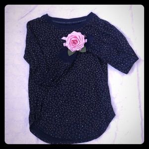 Navy blue pajama shirt/thermal undershirt w/ stars